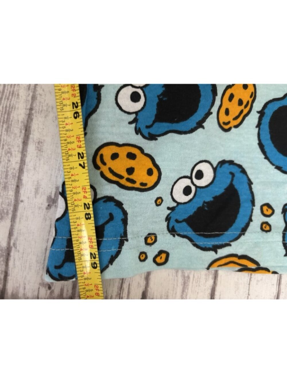 Women's Cookie Monster Pajama Pants Lounge Blue Medium Lightweight Sesame Street - Picture 7 of 10